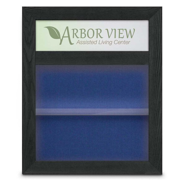Outdoor Enclosed Combo Board, 42"x32", Bronze Frame/Black & Pearl